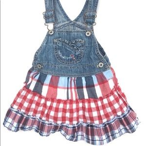 Oshkosh overall dress - Americana -9 months